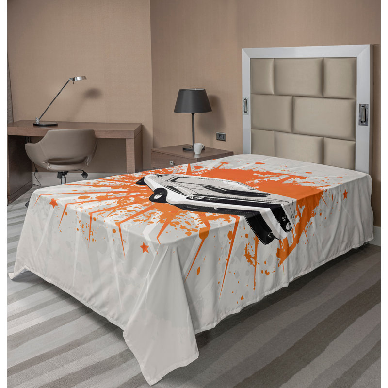 Drap-housse de voiture de sport classique Ambesonne, Twin Flat Sheet