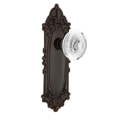 Plaque victorienne avec œuf en cristal et bouton de fléchettes