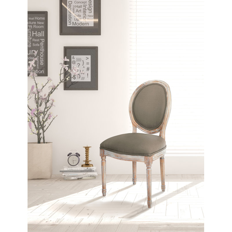 Chaise d'appoint à dossier de style roi Louis Adwolf, Loutre Klein