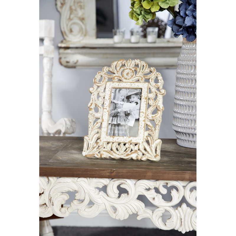 Cadre photo simple 4 po x 6 po Wilbur - crème / brun Wilbur