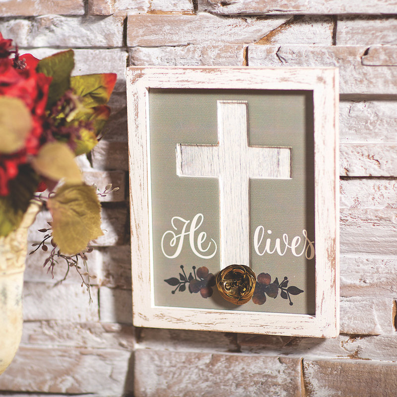 Signe de la croix religieuse de Pâques - décoration intérieure - 1 pièce