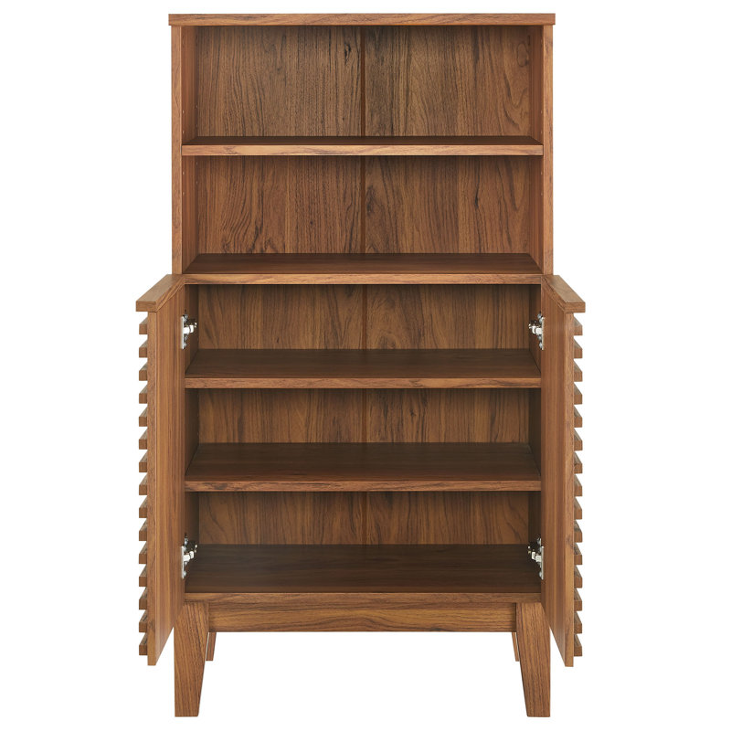 Render Freestanding Bathroom Storage Cabinet, Walnut