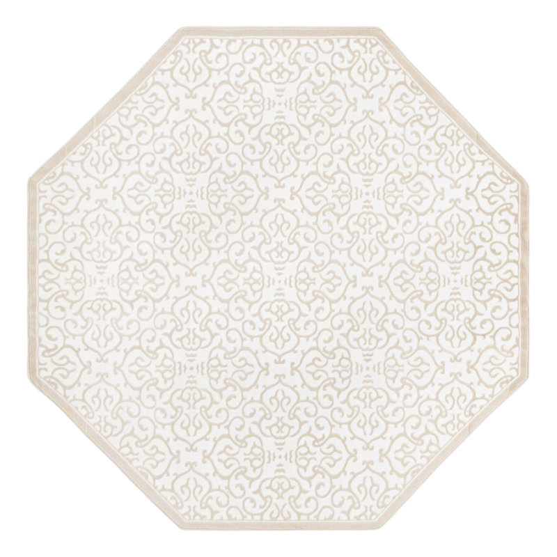 Anah Damask Indoor Rug, Octagon 7'10" x 7'10"