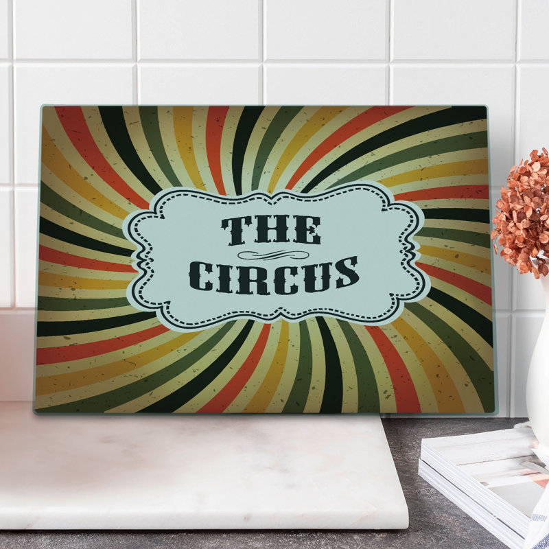 East Urban Home Glass Circus Cutting Board