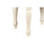 Table d'appoint antique blanche et brune avec compartiment de rangement, Examen de conception classique, élément de construction de base, H 23,95 po, bois massif + tiroir de bout, cognition, structure,