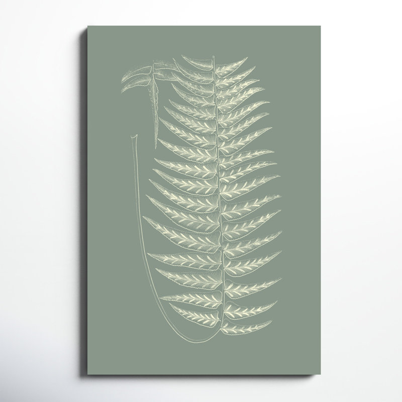 «Ferns on Sage VIII», peinture sur toile, H 48 po x l 32 po