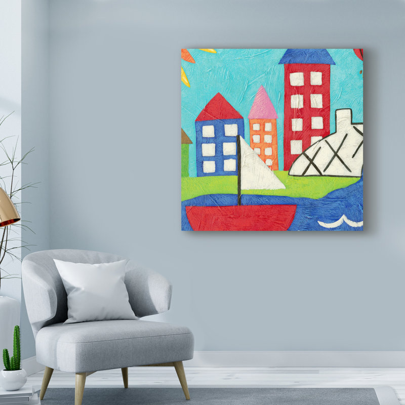 «Far and Away Boat», art sur toile, H 35 po x l 35 po x P 2 po