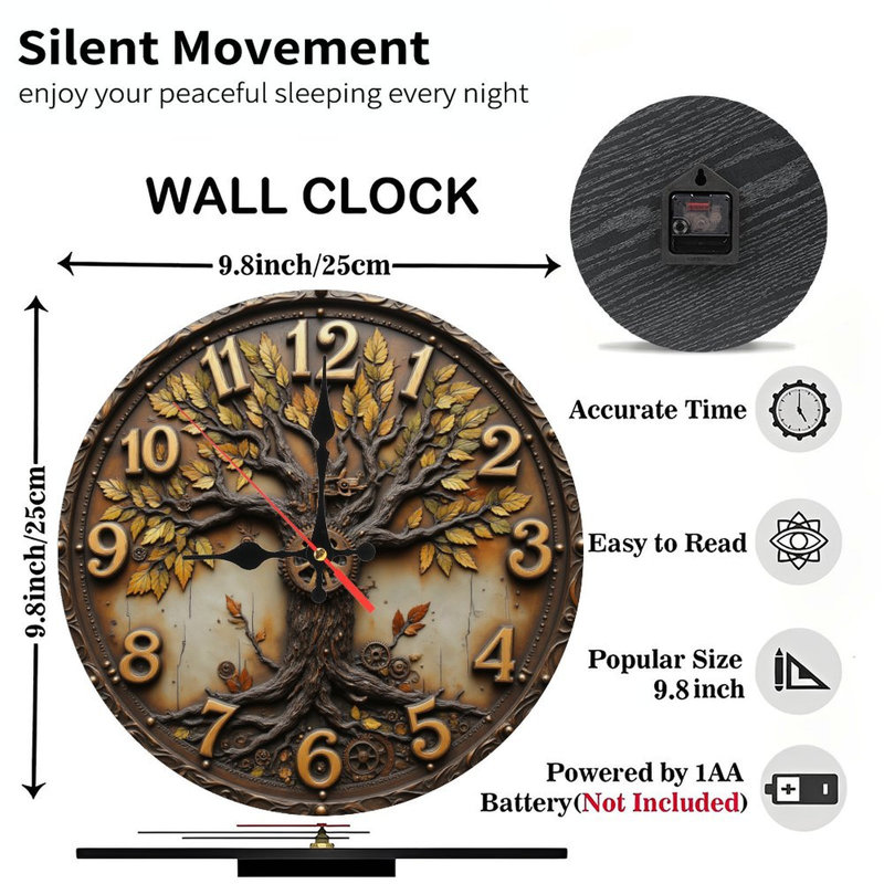 Horloge murale artistique en résine