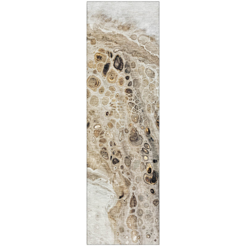Premium Machine Washable Mayfield AMF1934 Abstract Rug, Runner 2'3" x 7'6"