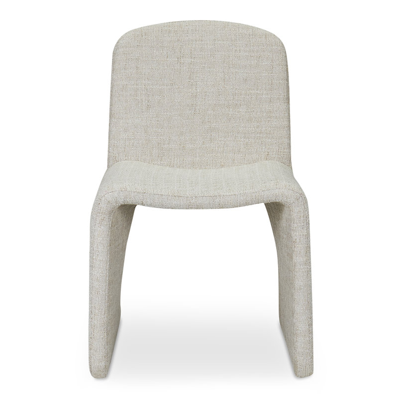 Ella Upholstered Dining Chair, Heather Beige Basketweave