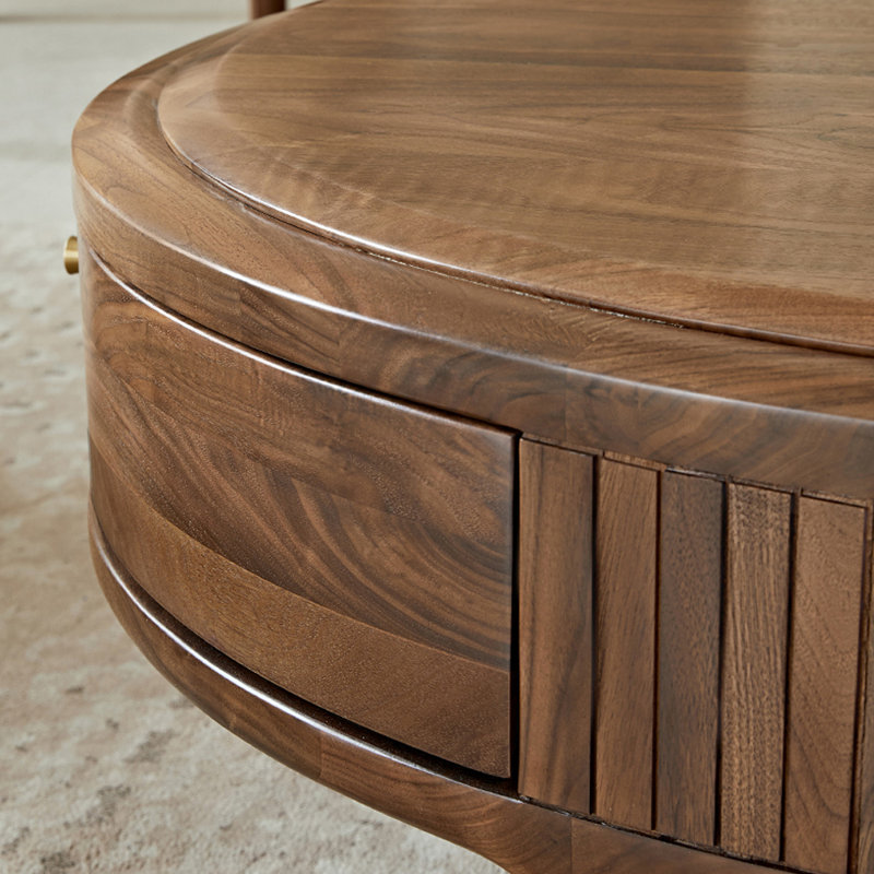 Walnut Coffee Table Elegant Design, 15.35" H x 62.99" L x 31.49" W