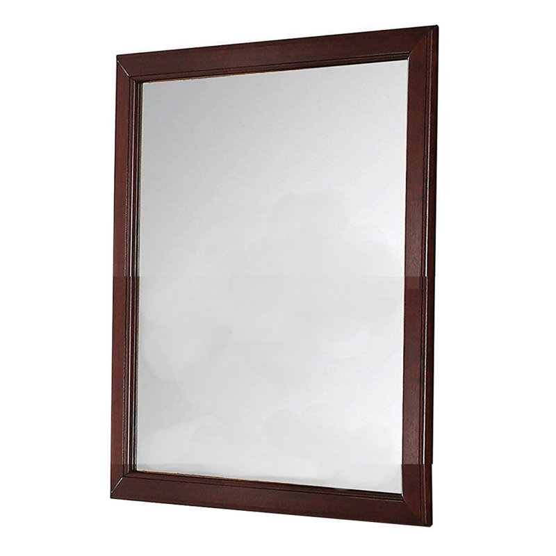 Rochana Solid Wood Flat Wall Mirror, Brown