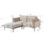 Canapé et chaise modulaire en velours réversible de 74,8 po de large Traci, 3 pièces-1007205958