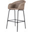 Tabouret de bar d'extérieur en métal et osier brun clair Ladd, ensemble de 2-1358339143