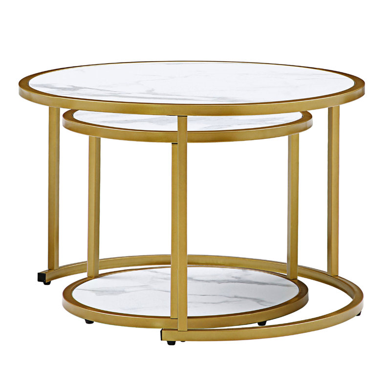 Lazarria Nesting Coffee Table, Gold