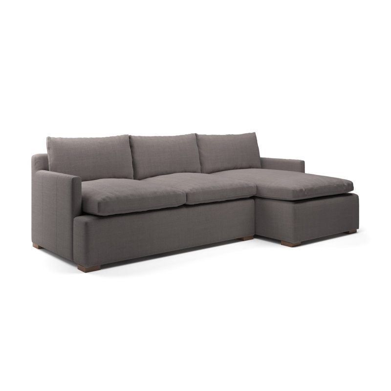 Ghost Sectional Chaise, Nevis Graphite Polyester Blend