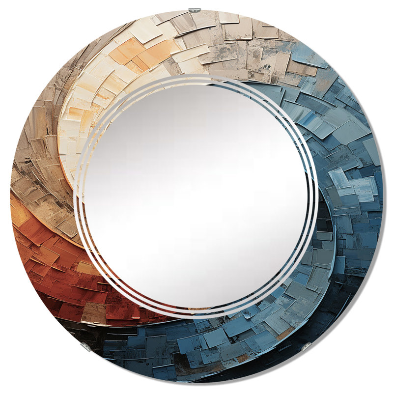 Havity - Miroir mural moderne rond, 32 po x 32 po