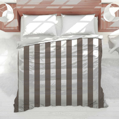 Brown Vertical Stripes Comforter
