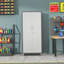 Armoire de rangement en métal 71 po avec roulettes - Armoire de rangement robuste pour outils pour la maison, le bureau, l'école et le garage, noir /