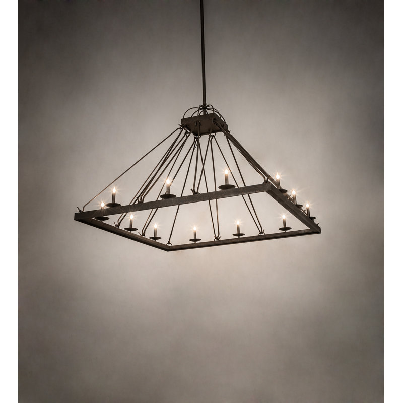 Aumerle 12 - Light Dimmable Square / Rectangle Chandelier