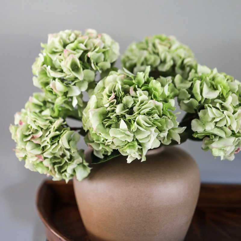Hortensia vert Real Touch 28,5 po, Vert, H 28,5 po x l 9 po
