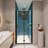 1 3/8" Adjustment,Universal Pivot Shower Door, With 1/4" Tempered Glass Finish 3672-111950518