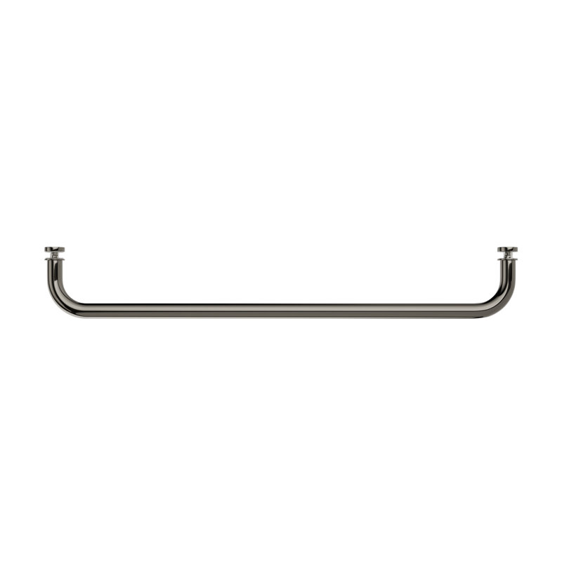 Porte-serviettes simple 20 po Brixwell TR20PN Tube à centre 21 po 1/4 po à 1/2 po d'épaisseur avec rondelles en métal, finition nickel poli