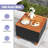 Set of 3 Rattan Bistro Furniture Set Wooden Table Top Cushioned Sofa Patio-493231156-493231162
