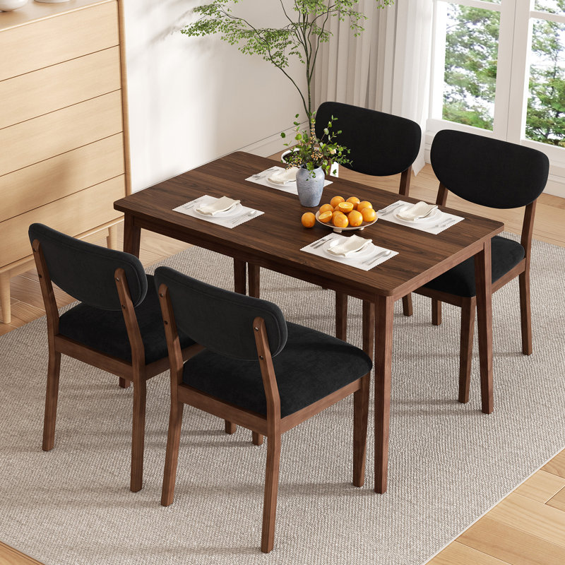Functional Solid Wood Dining Table: Ideal for Every Home Style, Walnut