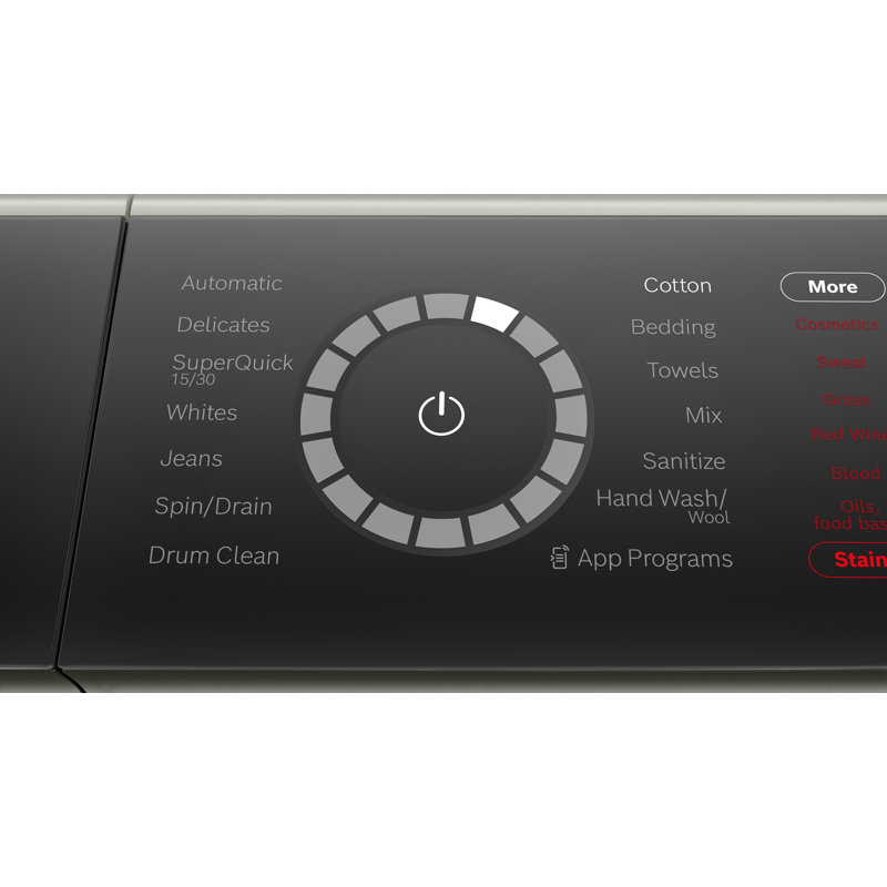 800 Series 2.4-Cu. Feet High Efficiency Stackable Steam Cycle Smart Front-Load Washer ( Pearl Steel ) ENERGY STAR