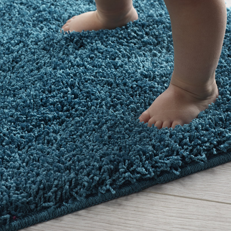 Curve Bath Mat, Blue