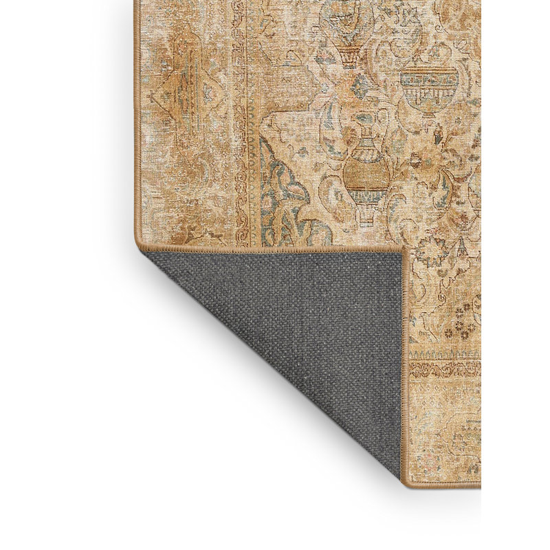 Tissé à la machine à la machine de fabrication orientale en laine/polyester brun clair/beige Tapis décoratif