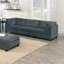Ensemble de canapé modulaire en chenille gris 6 pièces