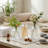 3-Piece Decorative Glass Flower Table Bottles