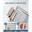 Poubelle à pédale cannelée à grande capacité - acier inoxydable 50L, couvercle à fermeture douce, seau intérieur amovible, bac de recyclage rectangulaire pour la maison, le bureau - 42,8 x 35,5 x 62 cm, argent-129984518