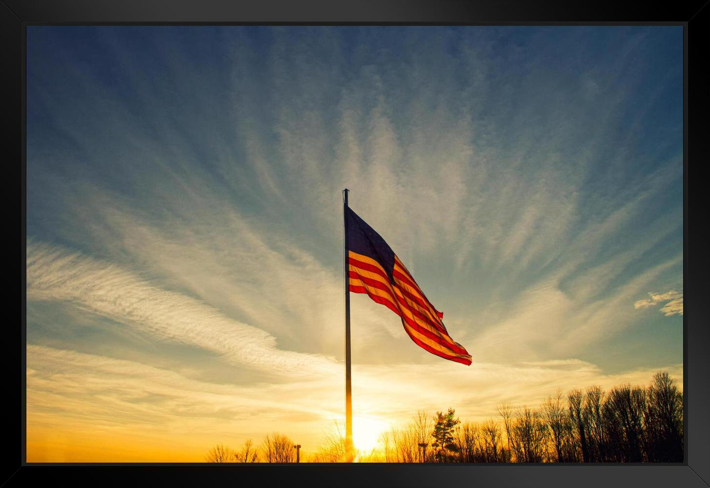 old glory wooden flags