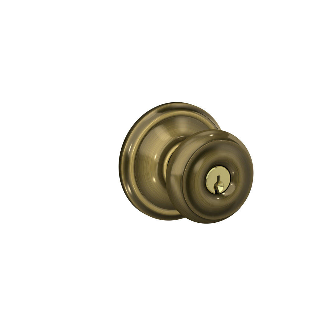 Georgian Knob Single Cylinder Keyed Entry Storeroom Lock Schlage