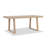 Rosa Solid Eucalyptus Wood Dining Table with Sled Legs