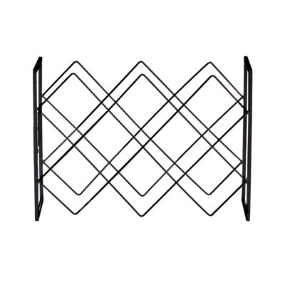 8 Bottle Open Shelving Wine Bottle Rack Black
