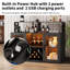 Wine Bottle & Glass Rack Black