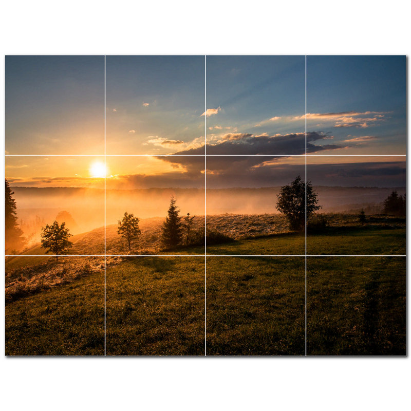 8'' x 8'' Satin Ceramic Decorative Mural