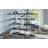 5 Tier Bookcase Home Office Open Bookshelf, Vintage Industrial Style Shelf With Metal Frame, MDF Board-2018933254