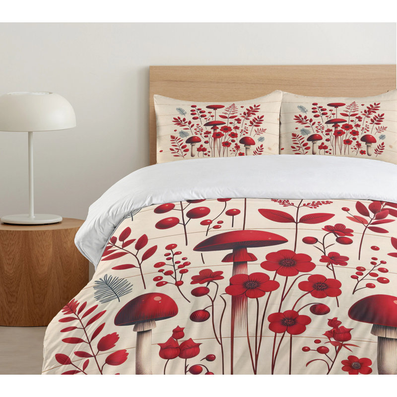 Rustic Duvet Cover, California King Duvet Cover + 2 Standard Shams