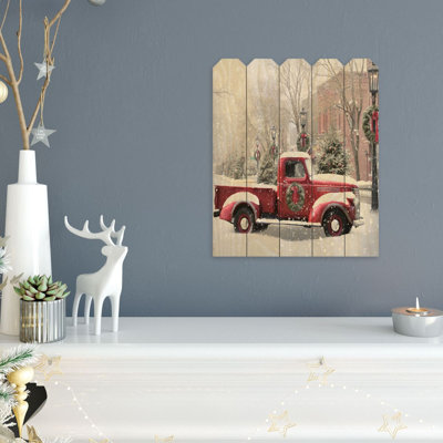 «Snowy Day in Wellsboro» par Lori Deiter, reproduction d'art sur bois sans cadre