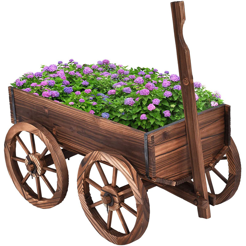 Blane Wood Wheelbarrow Planter