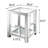 Eemil Square End Table with Glass Top in Mirrored and Clear