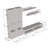 100" Modern Floating Wall Mounted Entertainment Center with 16-Color LED Lighting, High Gloss Finish-757287286