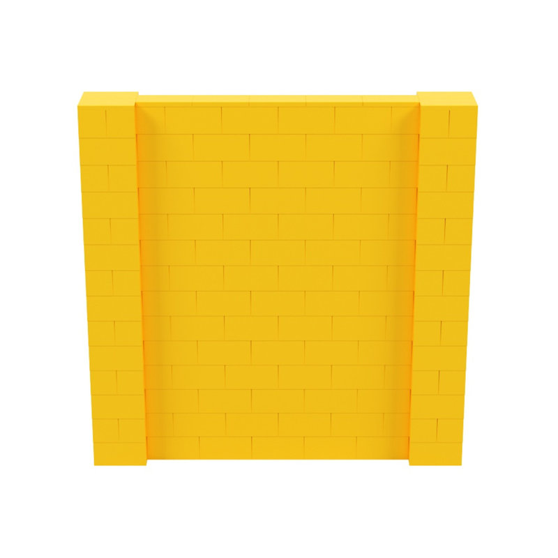 Ensemble mural de blocs géants 7 'T, H 84 po x L 60 po, Jaune