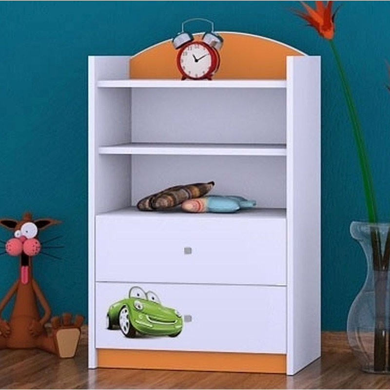 Celia 96 cm H X 60 cm W Kids Cube Bookcase, Orange