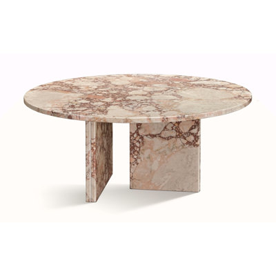 Pink Natural Marble Coffee Table